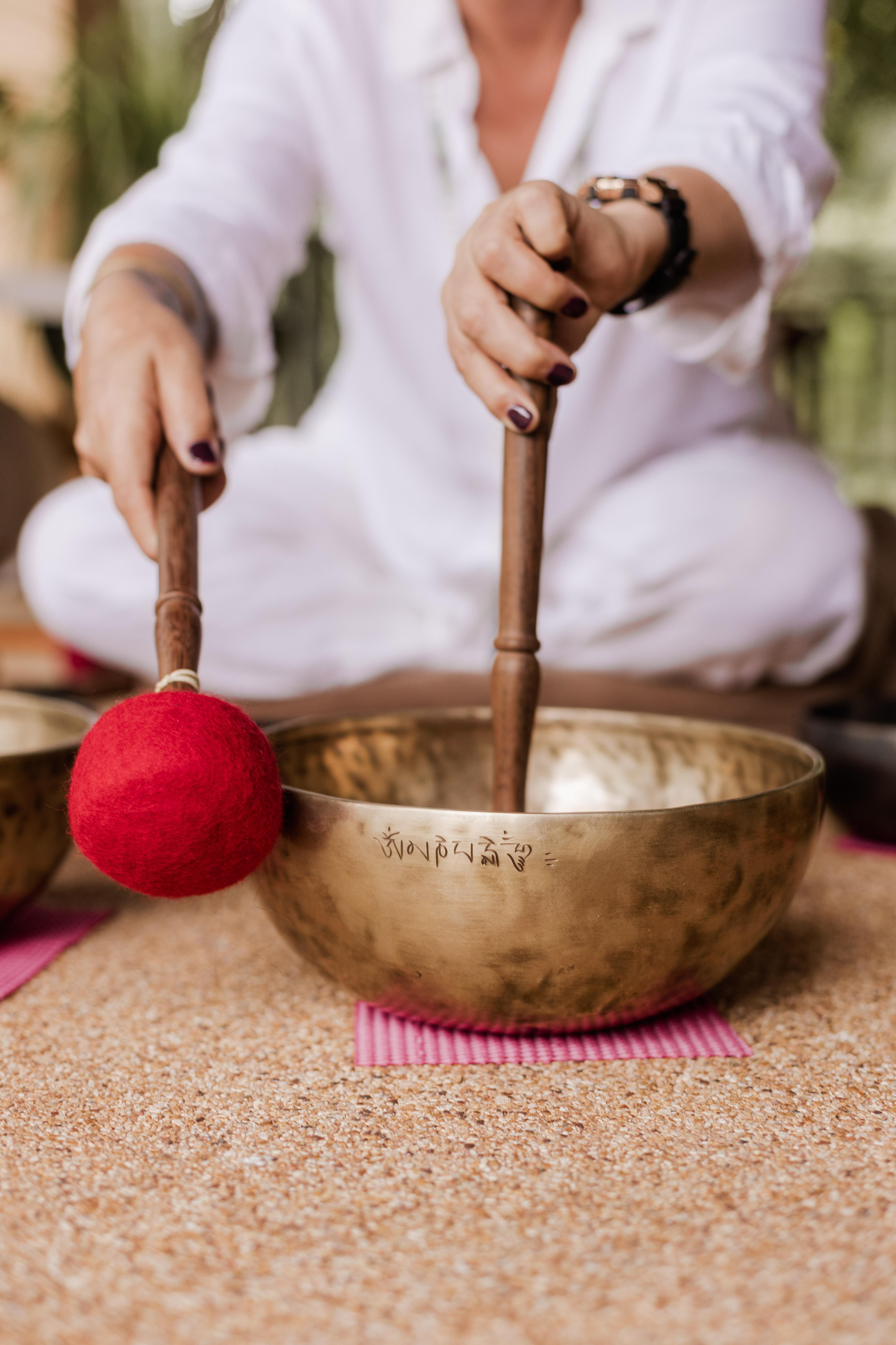 Peaceful retreat setting with natural elements